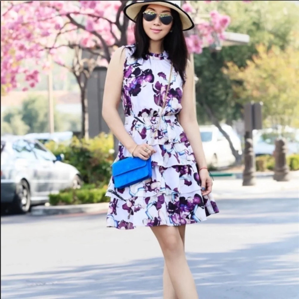 Banana Republic tiered floral sleeveless Dress 29110